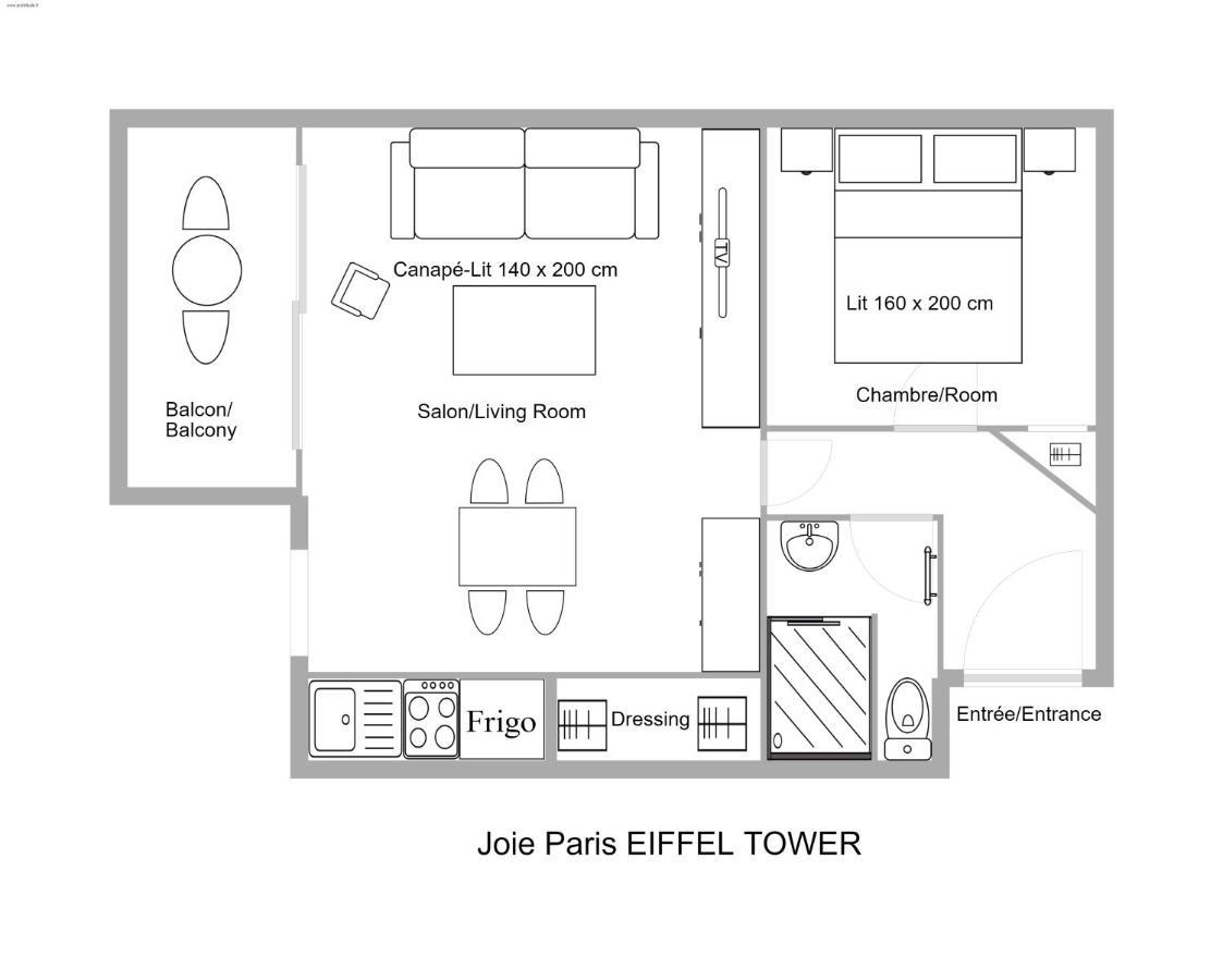 Joie Paris Tour Eiffel Apartment Exterior photo